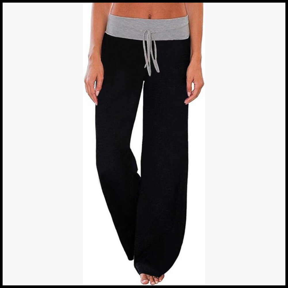 Polyester Cotton Drawstring Wide Leg Palazzo Loun… - image 1